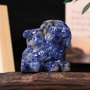 Nouveauté : Statues d'ours en pierres naturelles et cristaux, sculptures en cristal pour la décoration de la maison - Product Image 5