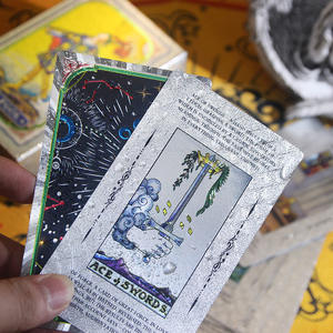 Kartu PVC 78 pengendara, khusus kualitas tinggi menunggu dengan kotak Foil emas tahan air ungu emas Foil <span class=keywords><strong>Tarot</strong></span> untuk pemula - Product Image 5