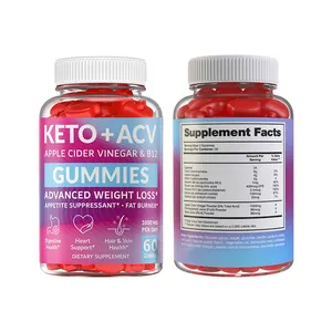 KETO ACV Gummy Candy Healthcare Supplement Slimming Apple Cider Vinegar Gummies For Weight Loss Products