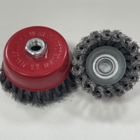 Brosse à fil torsadé WELLDON 3/4 pouce, filetage 5/8-11 M10, en acier à haute teneur en carbone, pour meuleuse d'angle, débavurage, élimination de la rouille et nettoyage des scories de soudure