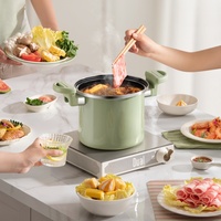 Casserole à micro-pression multicouche en fonte émaillée de qualité alimentaire 4L, personnalisable avec faible MOQ