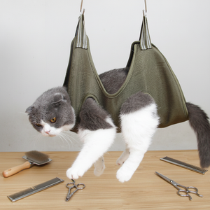 Hamac de toilettage pliable rechargeable <span class=keywords><strong>anti</strong></span>-rayures et <span class=keywords><strong>anti</strong></span>-morsures, antibactérien, pour aider à la coupe des ongles des chats et des chiens - Product Image 1