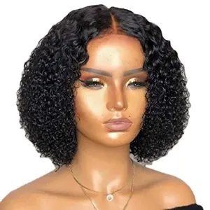 Celebrity 130% density afro kinky curly Human Hair Wigs for Women ,18inch afro curl Wig brazilian hair hd Lace Wigs