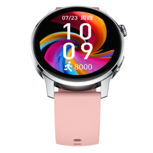 Montre connectée S46 avec fonction d'appel, écran tactile rond, fréquence cardiaque, sport, <span class=keywords><strong>bracelet</strong></span> doré, montre connectée pour femmes, livraison directe d'usine - Product Image 5