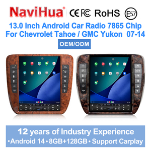 Autoradio vertical Navihua Android 14 Tesla avec GPS, navigation, lecteur vidéo et audio DVD pour GMC Yukon/Chevrolet Tahoe 2007-2014 - Product Image 2
