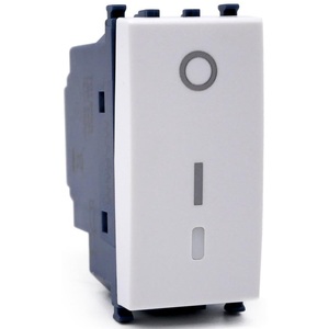 สวิตช์ไบโพลาร์สีขาว ใช้ได้กับ Vimar Arke 10 A 250 V AC สำหรับใช้ในแผงไฟฟ้า - Product Image 1