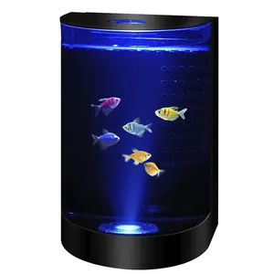 Aquário de mesa pequeno criativo peixinho dourado água-viva peixinho aquário ornamental