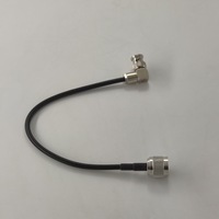 Câble coaxial RF RG58 de 300 mm pour antenne, assemblage de raccordement avec connecteur BNC mâle à angle droit et connecteur N mâle à sertir