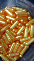 Capsule dure vide en algues marines naturelles à impression personnalisée de couleur dorée, prête à être expédiée
