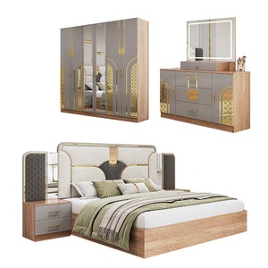 Set Completo di Mobili per Camera da Letto di Lusso a Prezzo All'Ingrosso, Struttura in Legno, Letto Matrimoniale con Contenitore, Arredamento Moderno per Camera da Letto King Size - Product Image 5