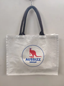 Bolsa de lona grande de algodón orgánico reutilizable, bolsa de lona impresa personalizada para compras a granel, regalo plegable, proveedor de logotipo de tela reciclada - Product Image 2