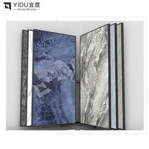 Milieuvriendelijk Metalen Tegelreksysteem Met Mobiele Showroomkasten En Roterende Voetstukbasis - Product Image 2