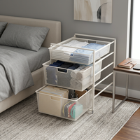 Armoire de rangement en acier pour cuisine, personnalisable, avec tiroirs coulissants empilables, paniers en fil métallique, tiroirs modulaires petits, moyens et grands