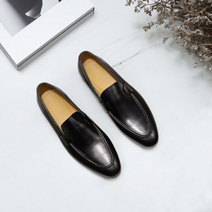 รองเท้าหนังวัวแท้ทรง Loafer สไตล์เรโทรเรียบง่ายสำหรับผู้ชาย รุ่นใหม่ เหมาะสำหรับใส่ทำงานหรือในงานแต่งงาน - Product Image 2