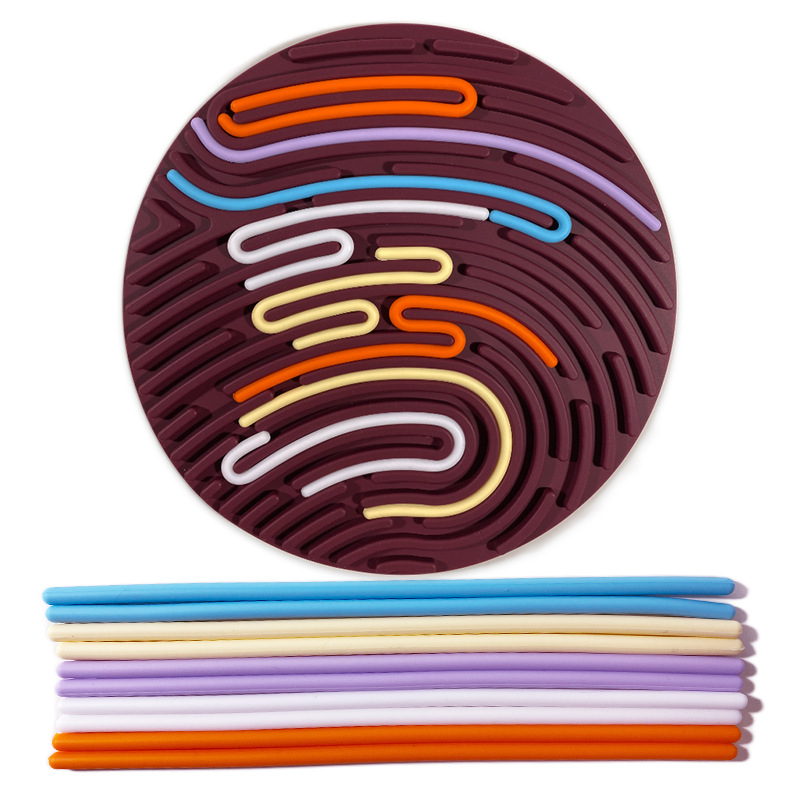 Foglio di silicone bifacciale circolare bordeaux