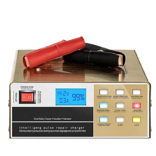 YUCOO Car Battery Charger 12v 24v 10A LCD Display Fast Battery Charger