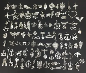 Groothandel Bulk Charm Voor Sieraden Maken Zilveren Bedels Gemengde Zilver Metal Charms Hangers Diy Voor Ketting Armband Sieraden