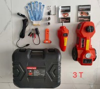 Kit de cric hydraulique électrique portable 12V DC 5 tonnes avec gonfleur de pneus et clé à chocs pour dépannages routiers