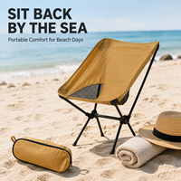 Chaise pliante Moon Chair - Mobilier d'extérieur portable en métal et tissu Oxford pour le camping, la pêche, les voyages, le jardin, l'école et les parcs