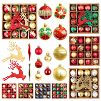 CB002 30 Stück 6cm Weihnachtsbaum-Dekorationen Ornament-Set Glitzernde Hängende Weihnachtsdekoration Christbaumkugeln
