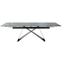 Table à manger en métal 160x90x75cm extensible Prof.