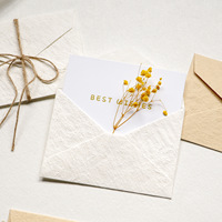 Enveloppe en papier spécial texturé gaufré OEM, enveloppe vintage faite à la main pour les invitations de mariage, les cartes de visite et les cadeaux