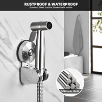 YOHOM acier inoxydable brossé réglable baguette de douche sous vide support de tuyau support de douche à main accessoire de robinet de salle de bain