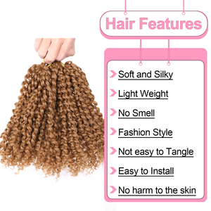 Extensiones de cabello trenzado de ganchillo Marlybob, trenzas sintéticas rizadas Afro voluminosas, accesorio de ganchillo fácil para estilos rápidos - Product Image 2