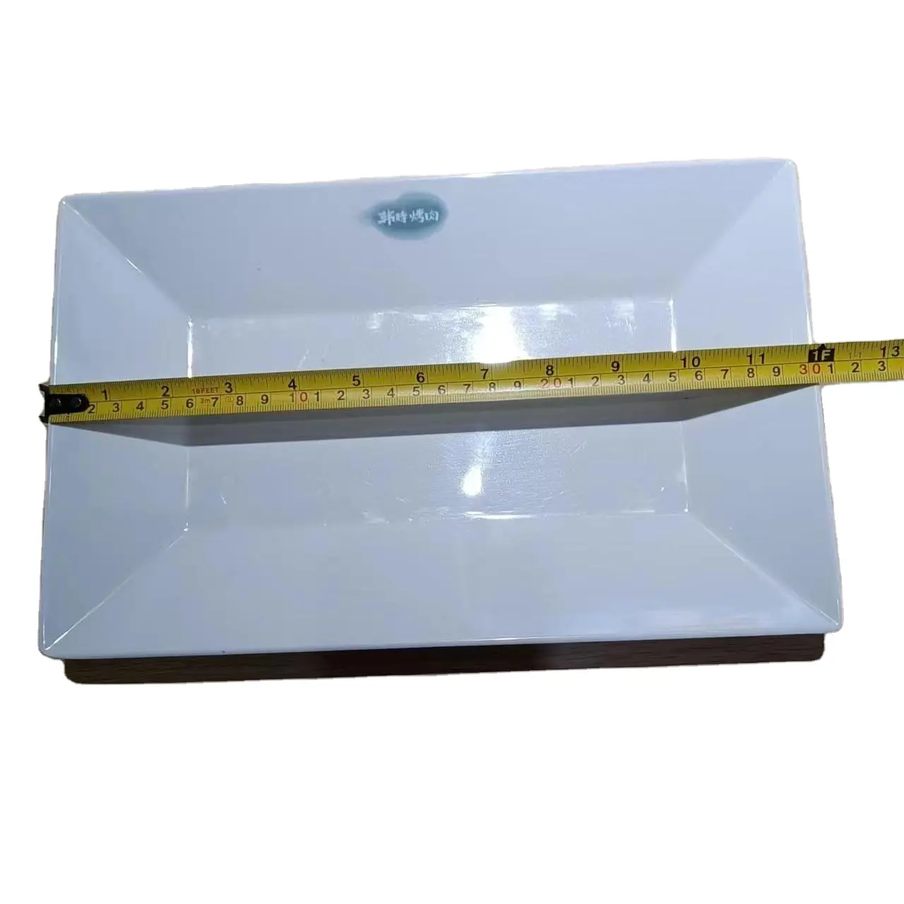 Классическая белая пластиковая посуда прямоугольный Меламиновый лоток