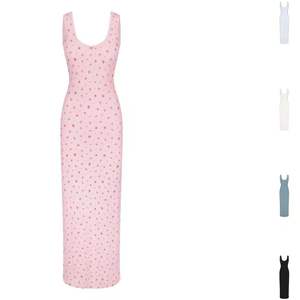 Vestido ajustado de una pieza para mujer, con tirantes finos, espalda descubierta, informal, para fiesta, vestidos largos - Product Image 1