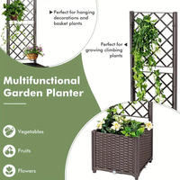 Jardinage Pots de fleurs à roulettes Lit en treillis Mobile Plante surélevée Légumes Vigne Fleurs Extérieur Patio Escalade Boîte à fleurs