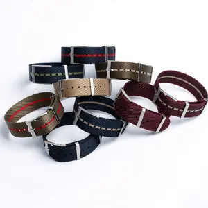 Hot Sales Nylon Watch Bracelet 20mm 22mm Brown Twill Nylon Watch Bands Straps With 304L buckle for Tudor
