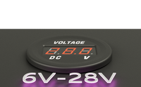 Voltmeter Digital AC 12V, indikator tahan air hijau untuk truk RV, catu daya baterai suhu arus DC