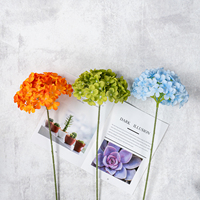 72 pièces de fleurs artificielles en soie d'hortensia à branche unique pour mariages, banquets d'hôtel, décors de salle de séjour et arrangements de table