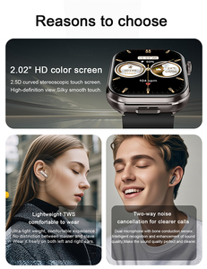 TWS 이어폰 2 & 1 이어버드 웨어러블 시계 2025 새로운 T99 스마트 시계 BT 통화 스포츠 스텝 카운트 심장 혈압 모니터 - Product Image 4