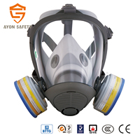 Équipement de protection individuelle en caoutchouc de silicone de respirateur anti-gaz de plein visage de vente chaude