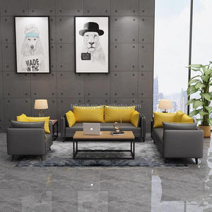Offres Spéciales : Ensemble de Canapés Modulaires en Cuir Haut de Gamme au Design Européen Moderne et Luxueux pour Bureau, Réception de PDG et Salon - Product Image 3