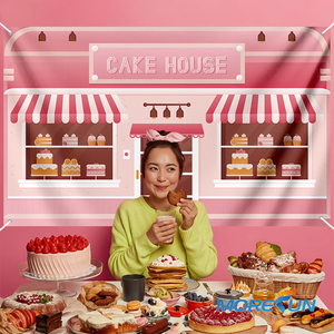 Sweet Shop toile de fond bonbons princesse Dessert bannière <span class=keywords><strong>boutique</strong></span> fille <span class=keywords><strong>anniversaire</strong></span> photographie arrière-plan fête des enfants bannière décoration - Product Image 4