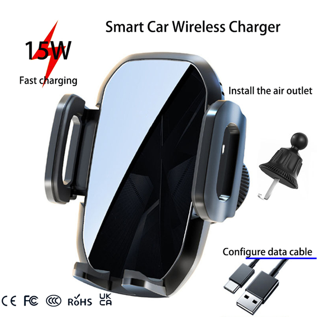 2025 25W Car Wireless Charger Install Air Vent Car Phone Holder for iPhone Android Series Phone Wireless Charger