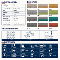 Dalles de moquette commerciales ignifuges de qualité supérieure, résistantes à l'usure, en mélange de nylon, modulaires, longues, pour bureau
