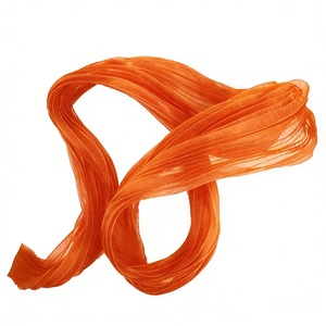 Corset à baleines orné de fleurs 3D, haut transparent en <span class=keywords><strong>organza</strong></span> orange avec manches drapées pour séance photo et soirée - Product Image 5