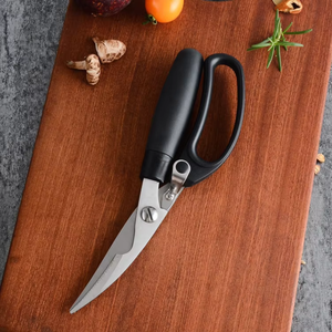 Tijeras de Cocina Resistentes para <span class=keywords><strong>Mariscos</strong></span> y Huesos de Pollo, Cuchillas de Acero Inoxidable, Mangos de Plástico, Ecológicas - Product Image 5