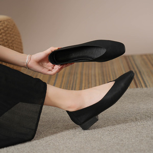 <span class=keywords><strong>Scarpe</strong></span> <span class=keywords><strong>da</strong></span> Donna Pratiche con Tacco Medio, Cinturino con Fibbia, Punta Affusolata, Tomaia in PVC, per Uso Quotidiano, Morbide, Resistenti all'Usura, Antiscivolo, Estive e Autunnali - Product Image 1