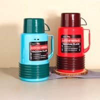 Botol termos vakum 1,2l, termos Stainless Steel kapasitas besar, botol air terisolasi ganda