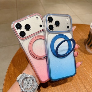 เคสโทรศัพท์แม่เหล็กสีพื้นแบบหมุนได้ โปร่งแสงไล่เฉดสี สำหรับ iPhone 16 17 Pro Max 17Air - Product Image 1