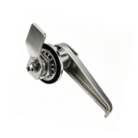 Poignée de porte de placard extérieur en acier inoxydable 304, poignées de type L pour armoires industrielles, serrure cylindrique avec 2 clés