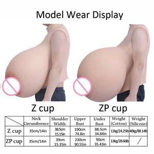 Sex Toy Soft Touch forma realistica Crossdress transgender enormi tette in Silicone <span class=keywords><strong>seno</strong></span> in Silicone per gli uomini - Product Image 4
