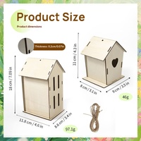 Kit de bricolage en bois pour peinture et graffiti, maison autoportante pour insectes et oiseaux, ensemble artisanal, ornement de jardin, décoration de vacances, vente en gros