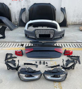 Kit carrosserie pour Audi <span class=keywords><strong>A4</strong></span> S4 <span class=keywords><strong>B8</strong></span> 2008 2009 2010 2011 2012, style <span class=keywords><strong>RS4</strong></span> <span class=keywords><strong>B8</strong></span>.5, pare-chocs avant et arrière, phares, capot - Product Image 3