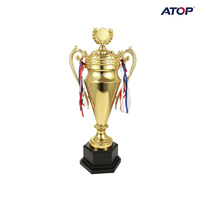 Trophée de récompense en métal personnalisé JINZUN avec logo, grande taille, trophée de football en métal, coupe de champion de ligue de football